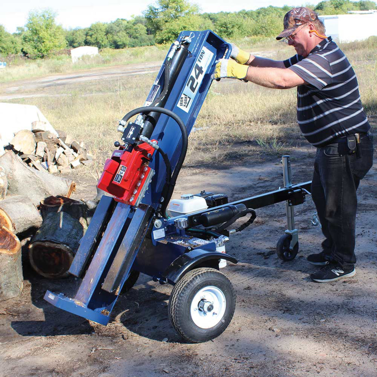 Iron & Oak BHVH2418GX 24-Ton Vertical Horizontal Log Splitter