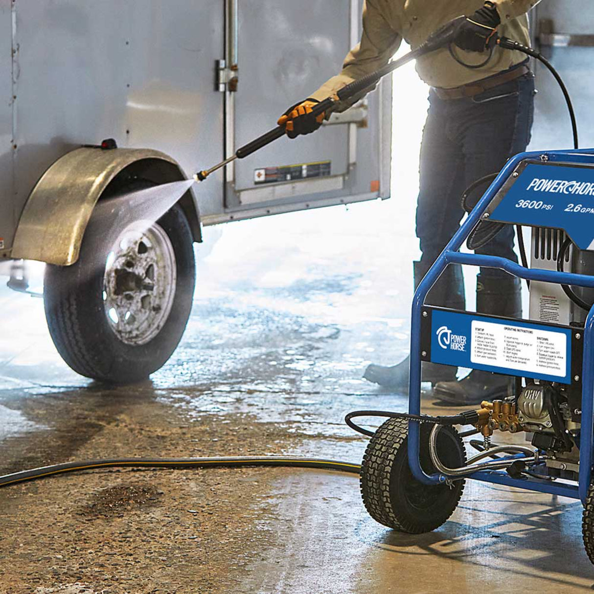 Powerhorse 115177 Hot Water Pressure Washer 3,600 PSI 2.6 GPM
