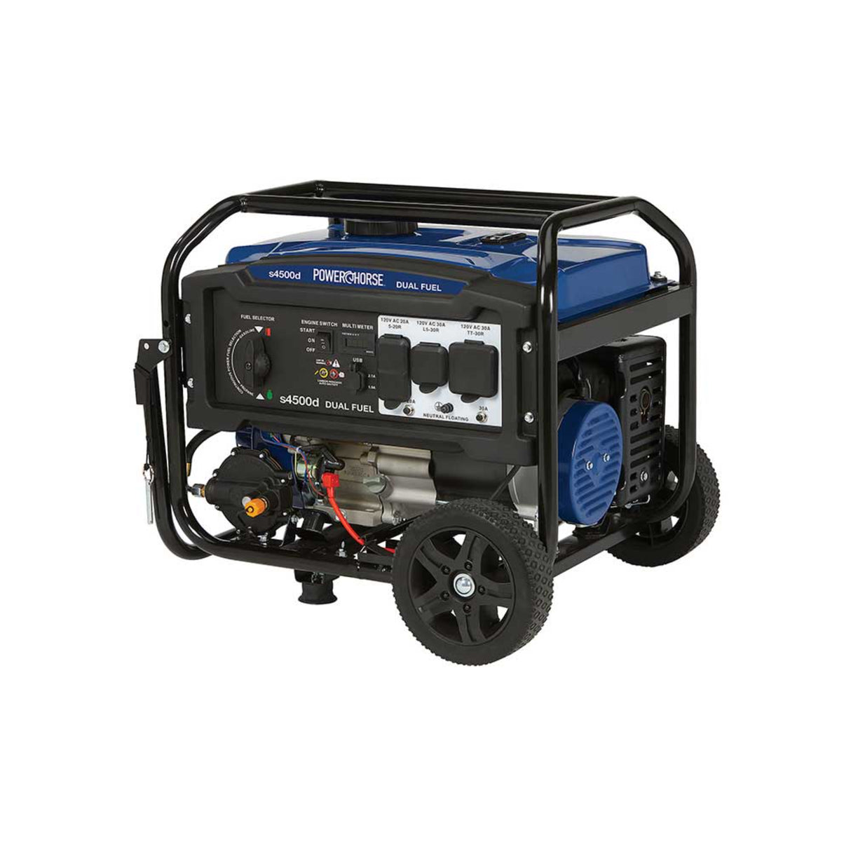 Powerhorse 6075716 Generator Dual Fuel 4500 Surge Watt Recoil Start