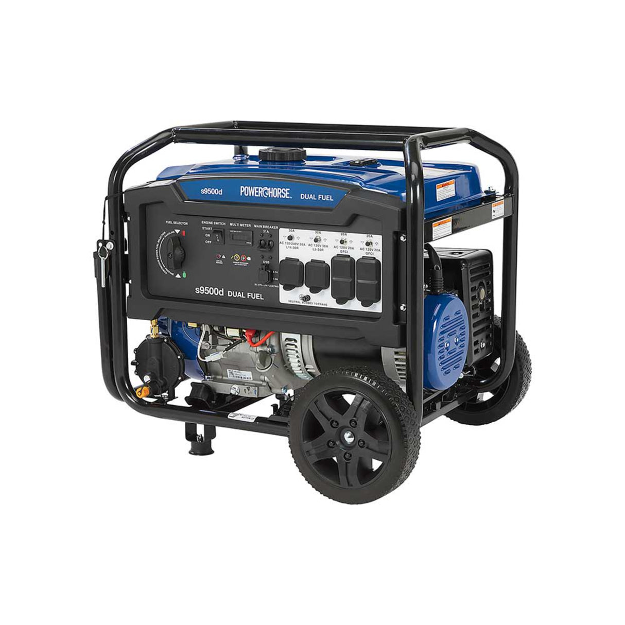 Powerhorse 6075652 Generator Dual Fuel 9,500 Surge Watt Electric Start