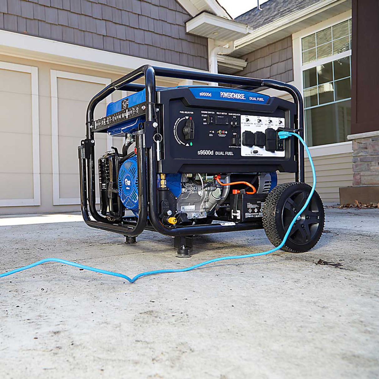 Powerhorse 6075652 Generator Dual Fuel 9,500 Surge Watt Electric Start