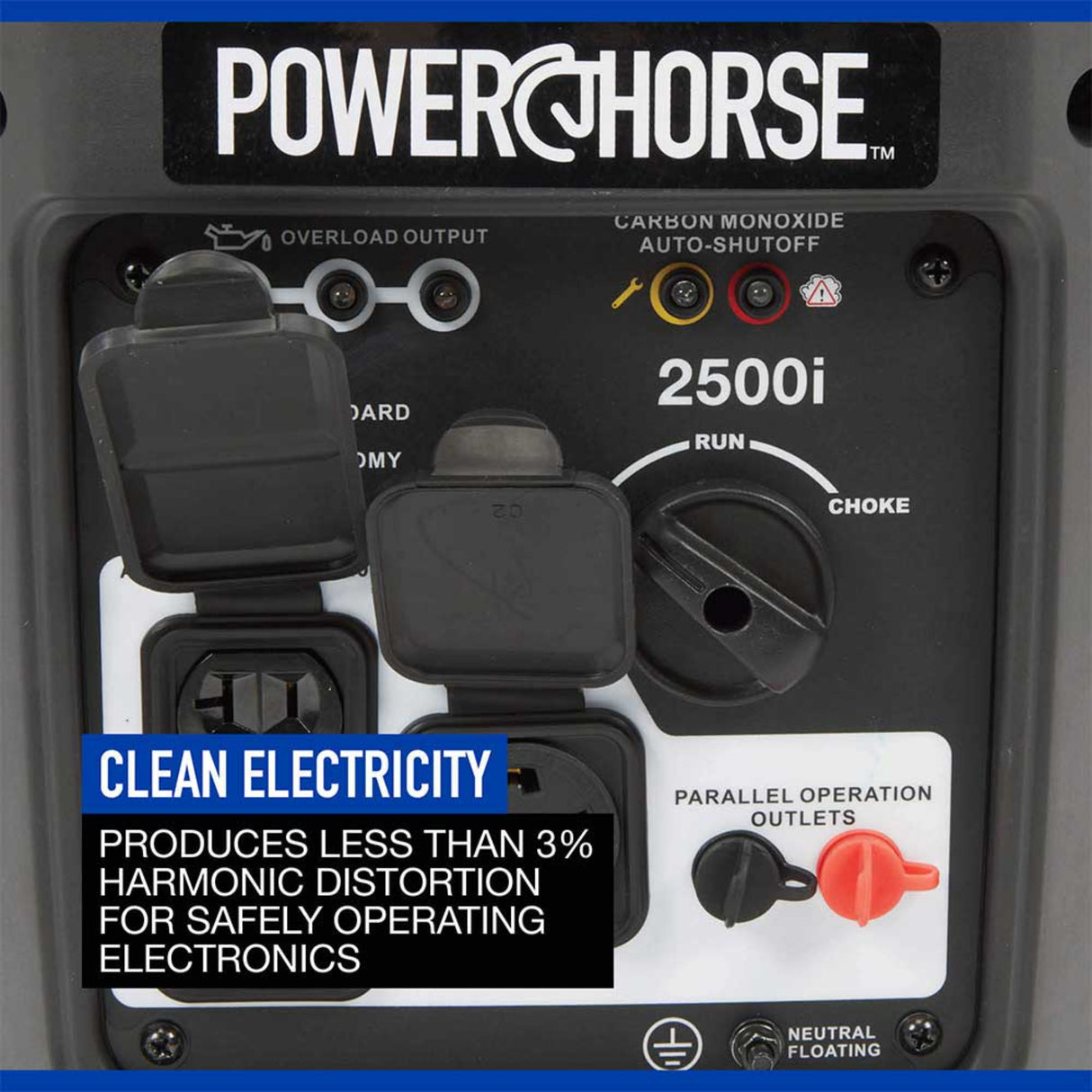 Powerhorse 6075628 Inverter Generator, 2500 Surge Watts, 1800 Rated Watts