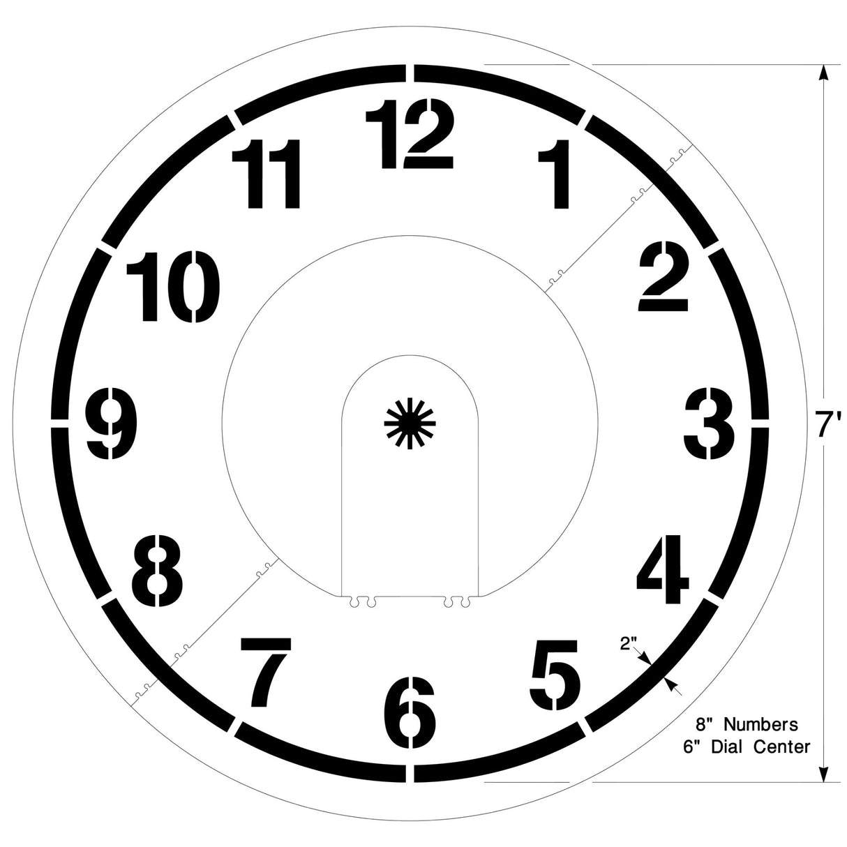 Newstripe Clock Stencil