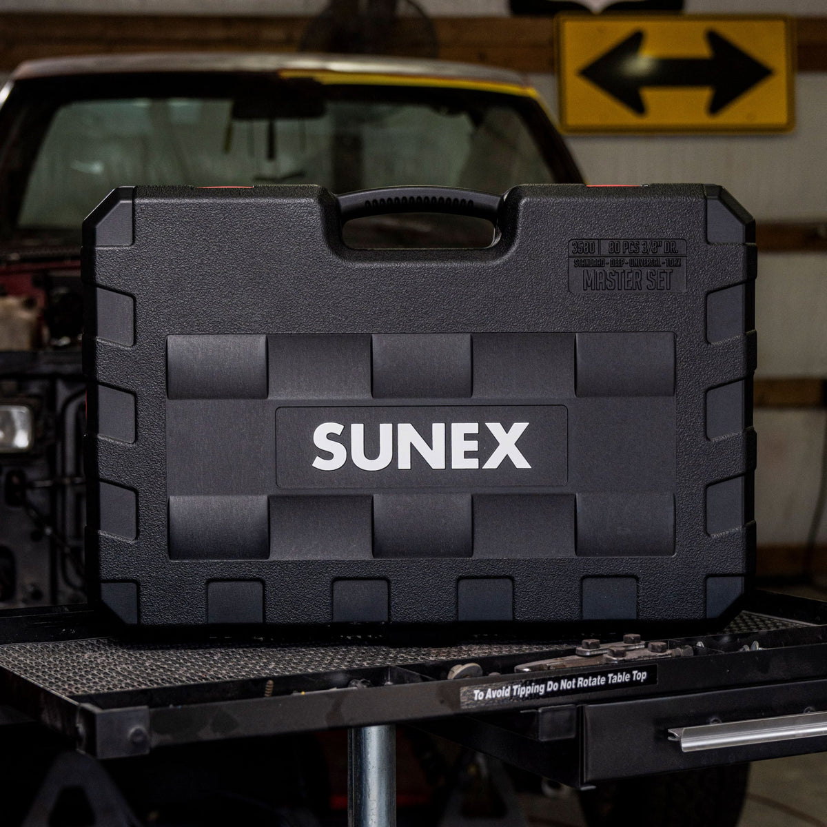 SUNEX 80-Piece 3/8" Drive SAE & Metric Master Impact Socket Set, Standard/Deep/Universal