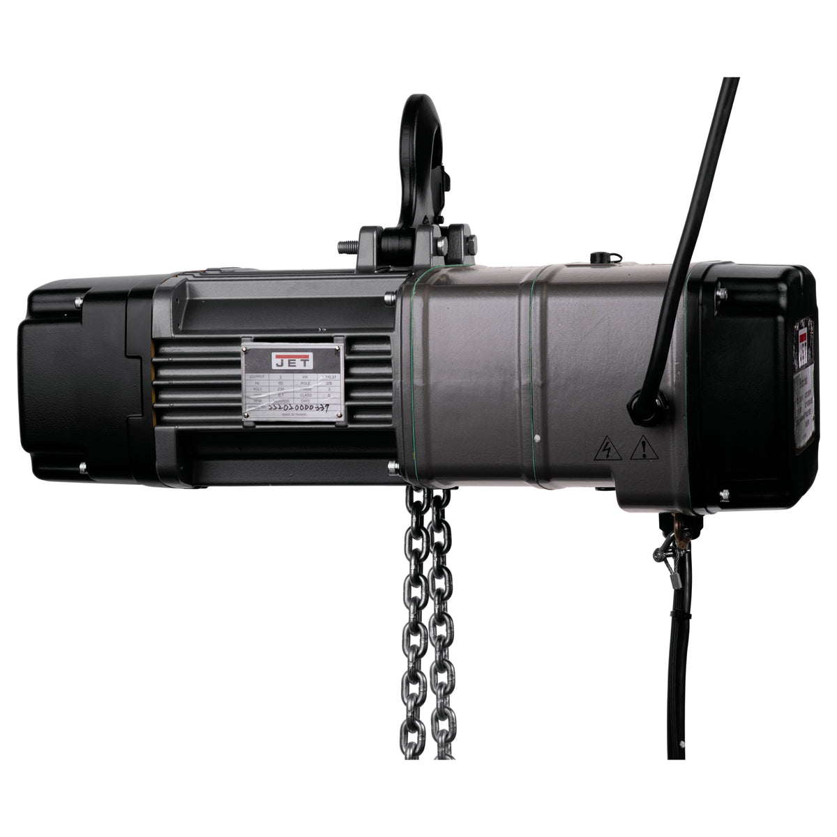 JET TS100-460-010 1-Ton Two-Speed Electric Chain Hoist, 3Ph 460V, 10' Lift