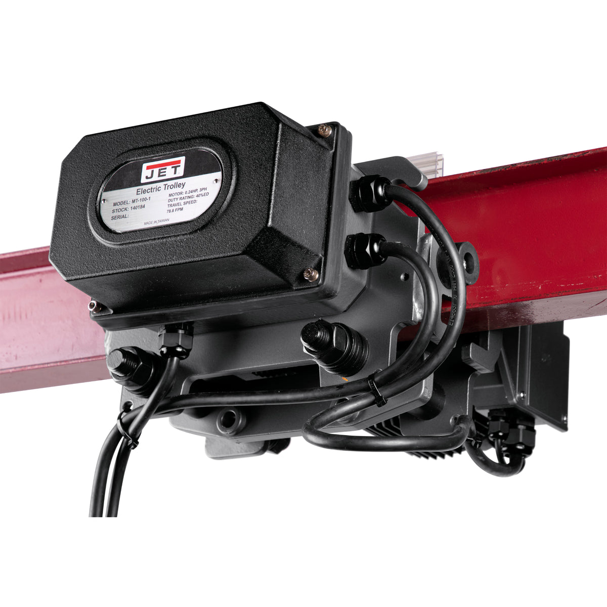 JET MT300-4 3-Ton Two-Speed Electric Trolley, 3-Phase 460V