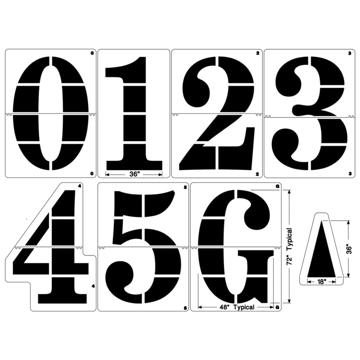 Newstripe NCAA Football Field Number Stencil Kit 72″