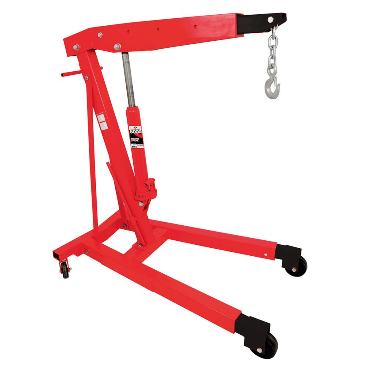 AFF 3-Ton Heavy-Duty Folding Engine Crane with 4-Position Telescopic Boom
