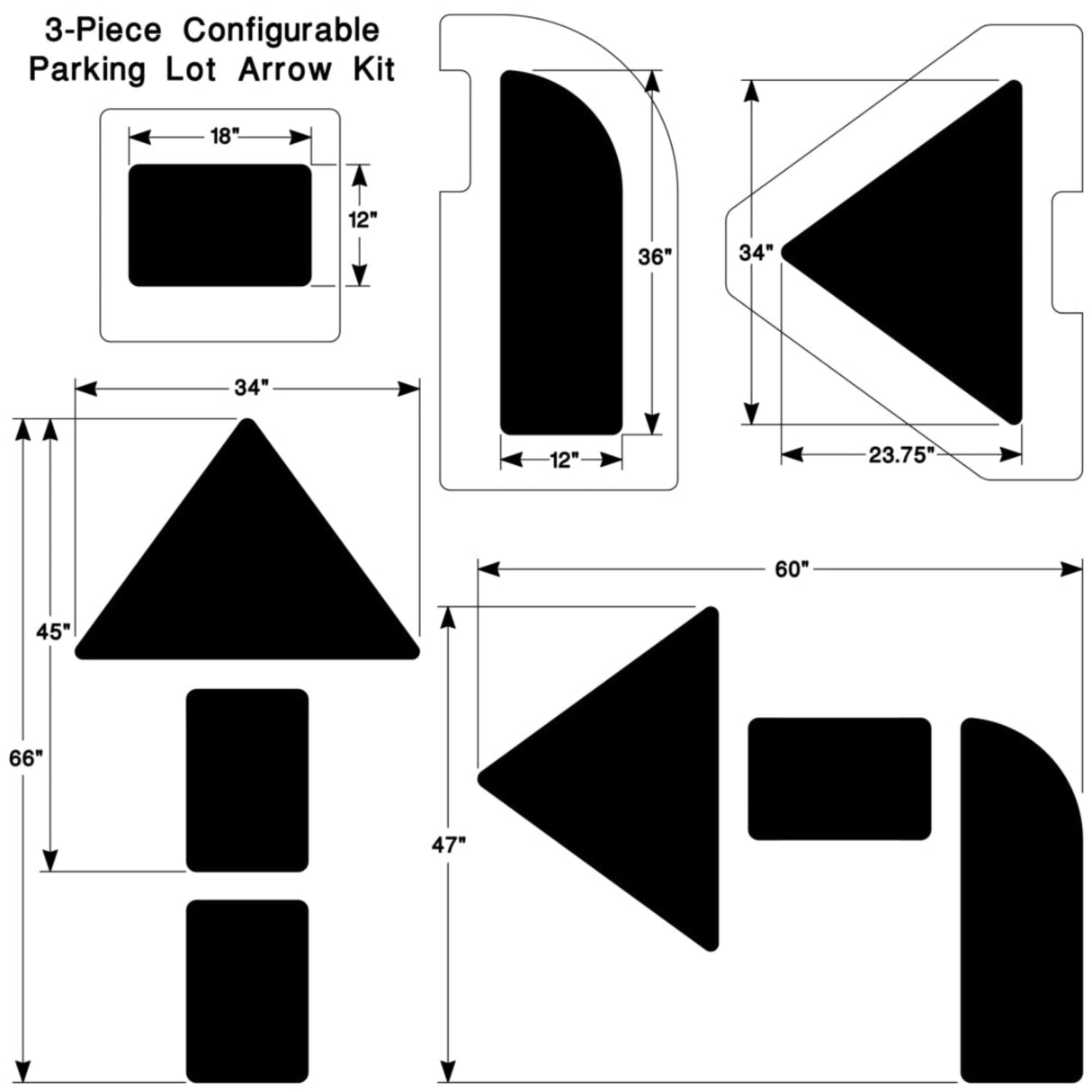 Newstripe 3-Piece Arrow Stencil Kit
