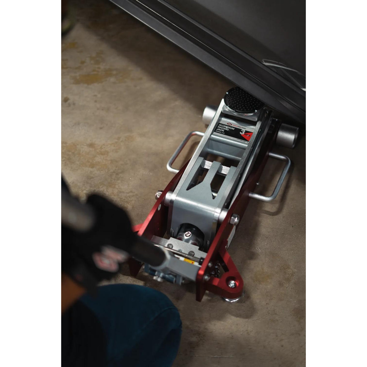 AFF 3-Ton Lightweight Anodized Aluminum Floor Jack with Twin Hydraulics