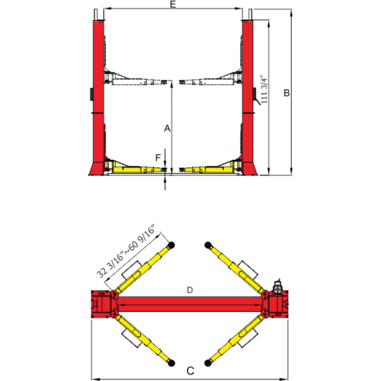 AMGO BP-12 Base Plate Two Post Lift 12,000 lb Car Hoist