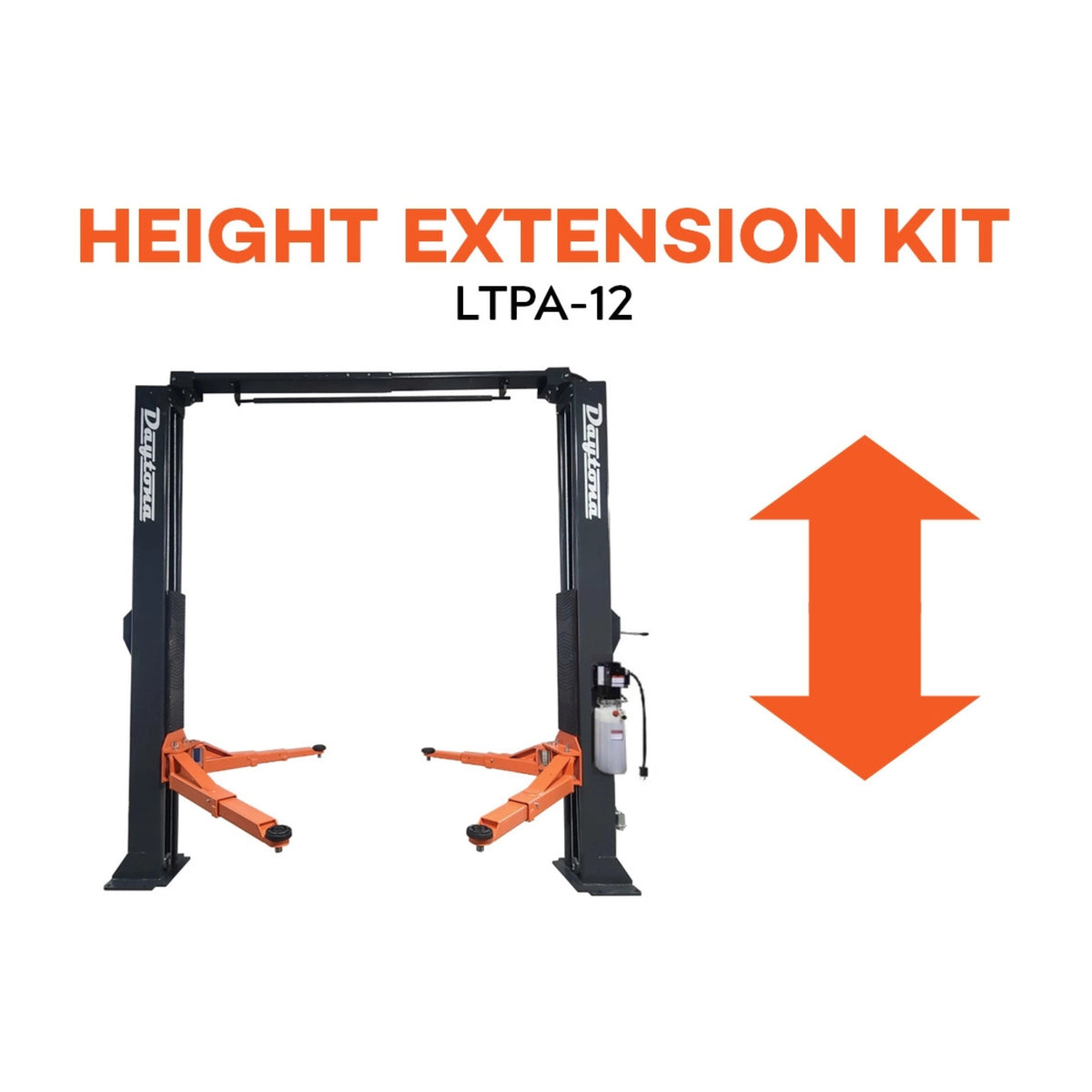Daytona LTPA12-EXT Height Extension Kit — Column Extension for Daytona LTPA12 2-Post Lift