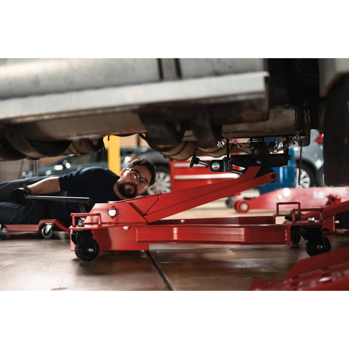 AFF 3,000-lb Low Profile Transmission Jack with Wishbone Design