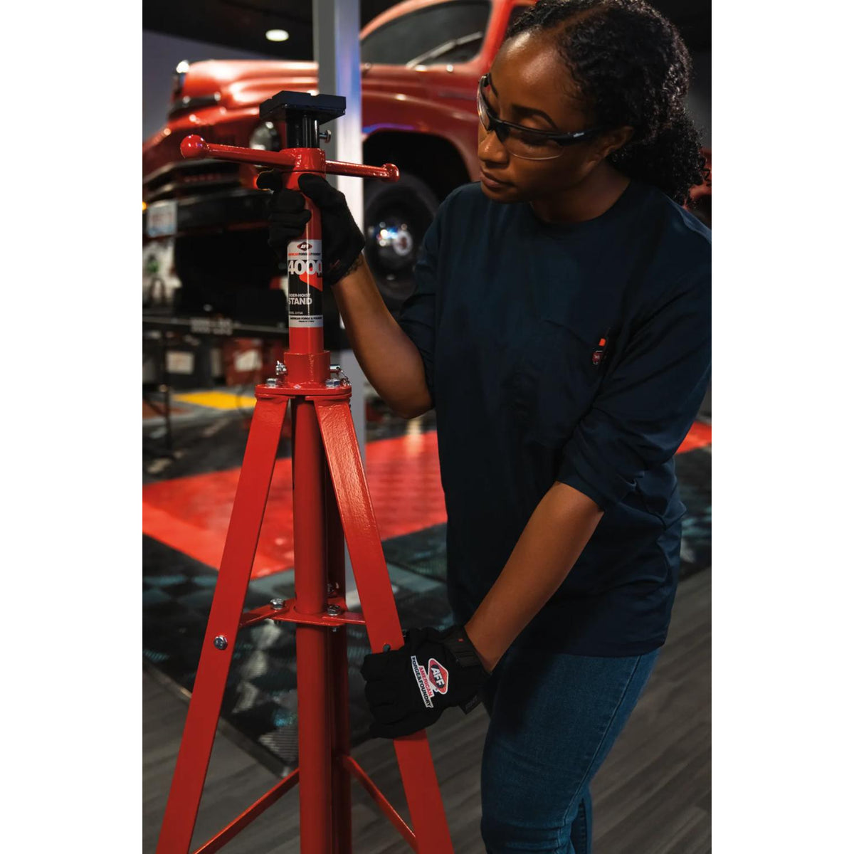 AFF 2-Ton High Lift Under-Hoist Stabilizing Stand with Tripod Base