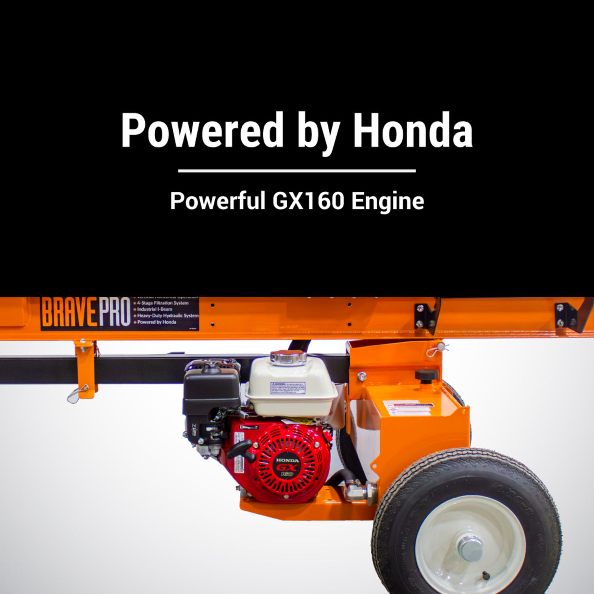 Brave 24-Ton Tow-Behind Log Splitter Honda GC160 Gas
