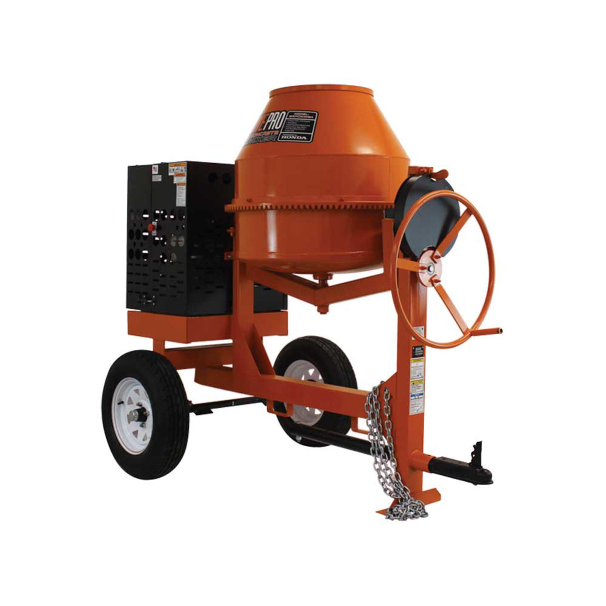 Brave Pro 9 Cu Ft Concrete Mixer Honda GX270 Gas Steel Drum