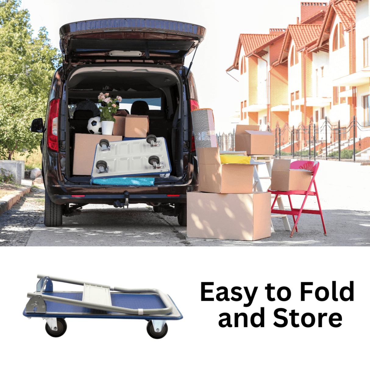 Sunmax PH150/PH300 Platform Hand Truck, 330-660 lbs Capacity