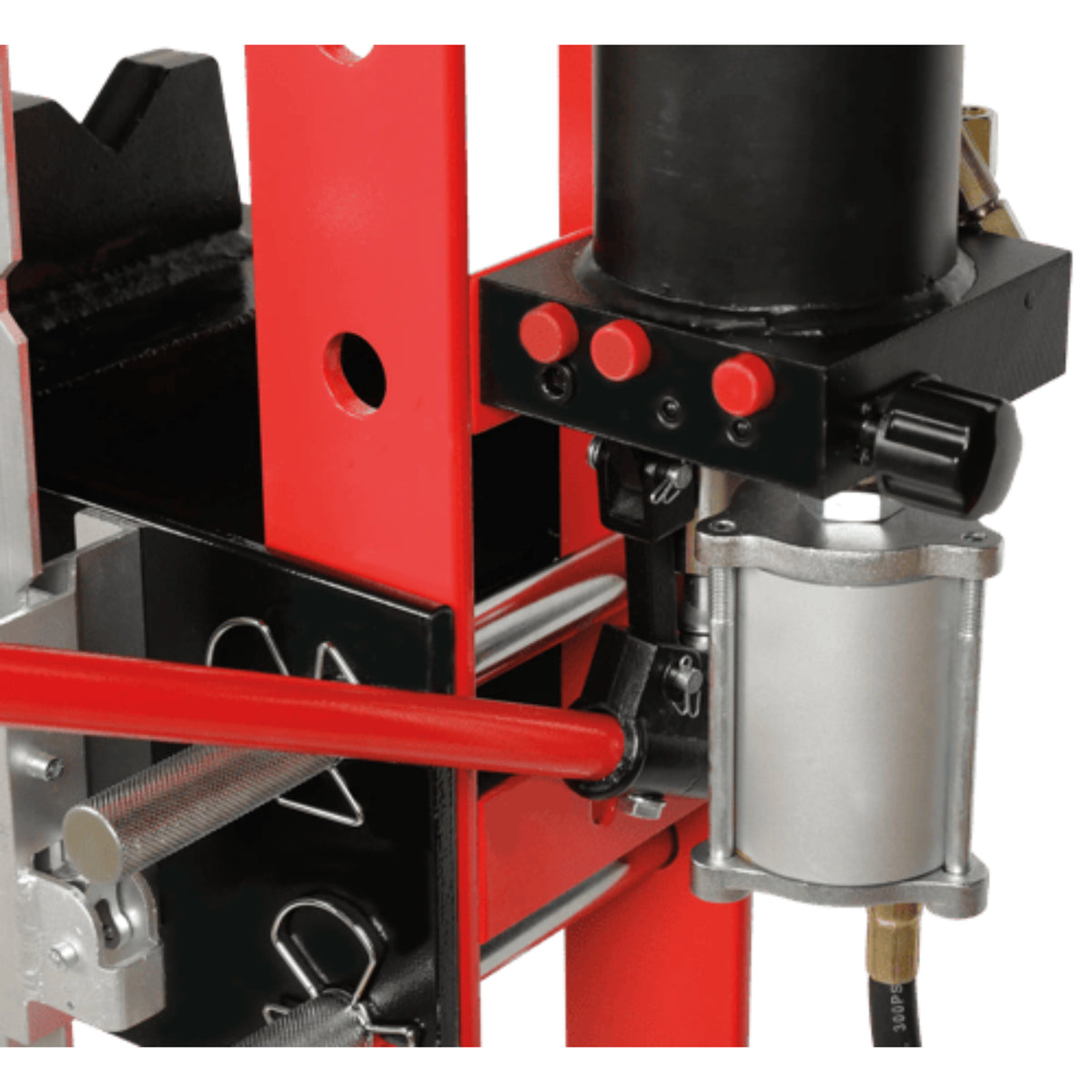 AFF 30-Ton Super-Duty Shop Press with Dual Air Motor & Glycerin Gauge