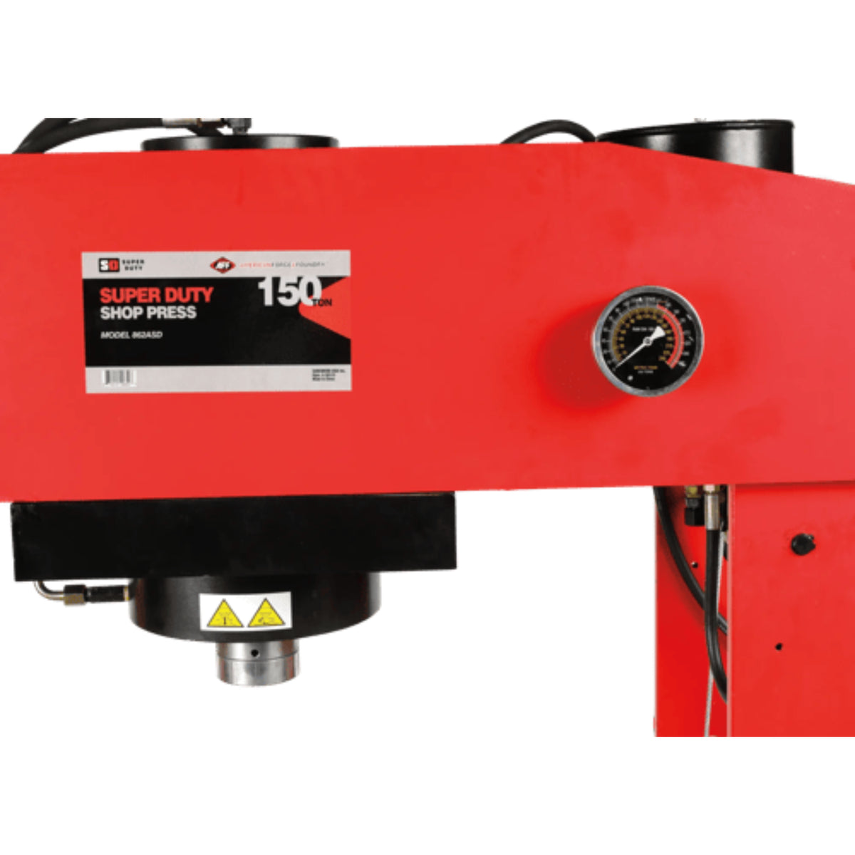 AFF 150-Ton Super-Duty Shop Press with Dual Air Motor & Cable Winch