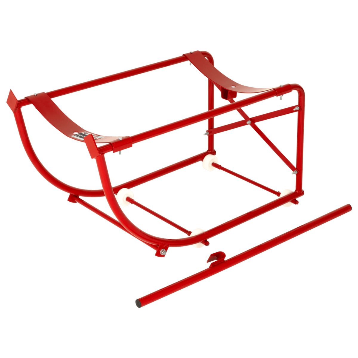 AFF 55-Gallon Steel Drum Cradle with 4 Wheels, 660-lb Capacity