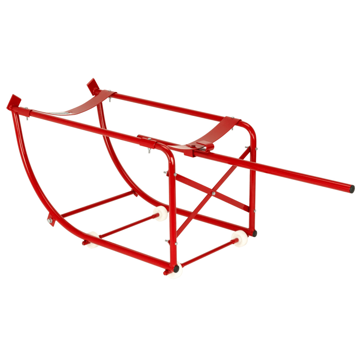 AFF 55-Gallon Steel Drum Cradle with 4 Wheels, 660-lb Capacity