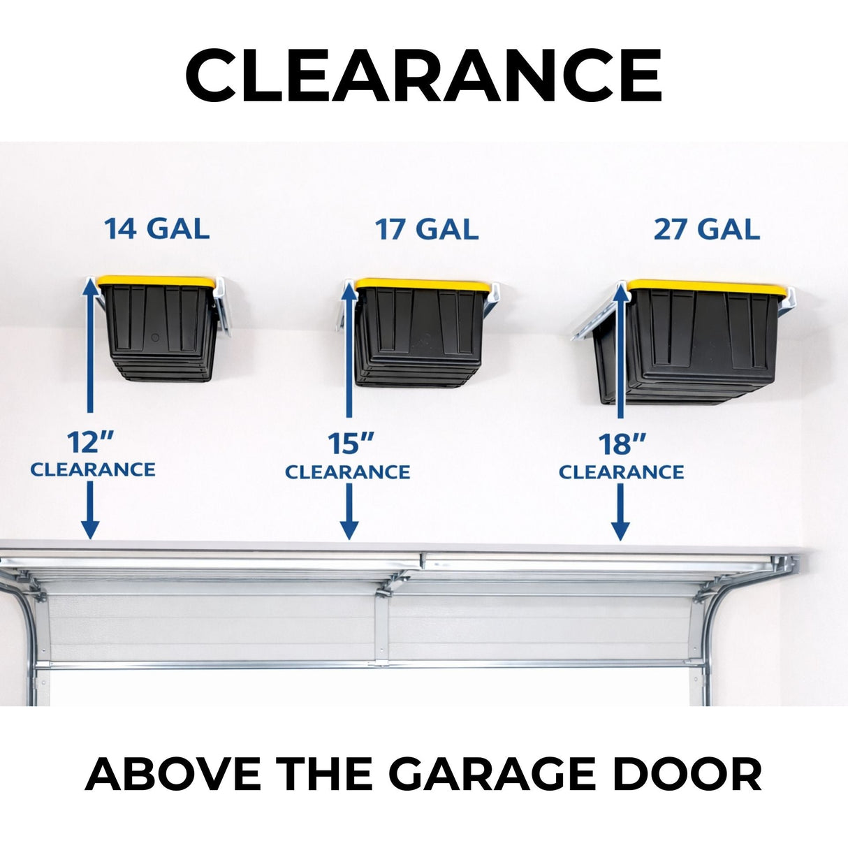 E-Z Garage Storage Tote Slide™ Pro — Overhead Ceiling Storage for 9 to 15 Totes