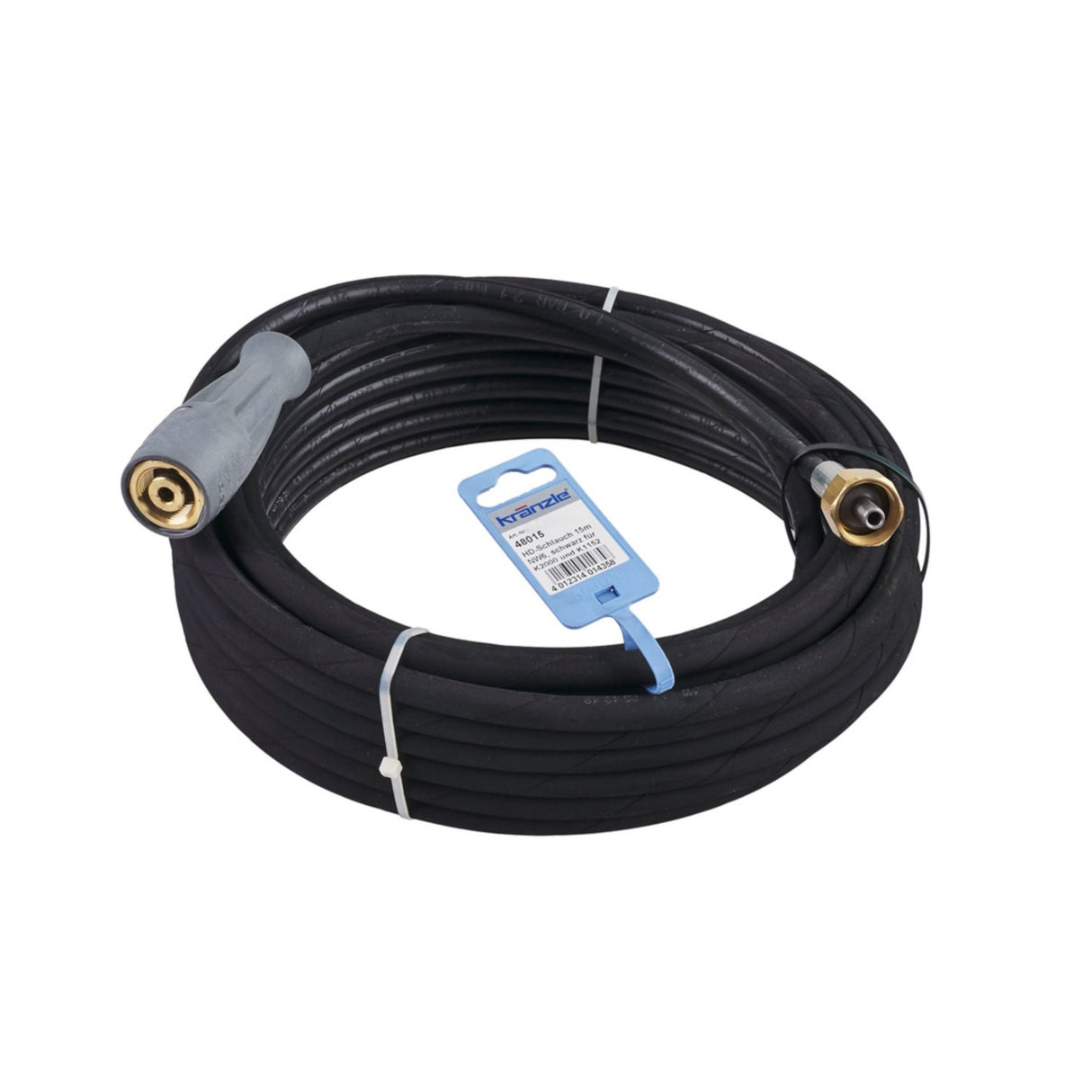 Kranzle 3045 PSI High Pressure Hose - 50 Ft with 22mm Female & Hose Reel Fitting for K1122TST, K2017T & K2020T