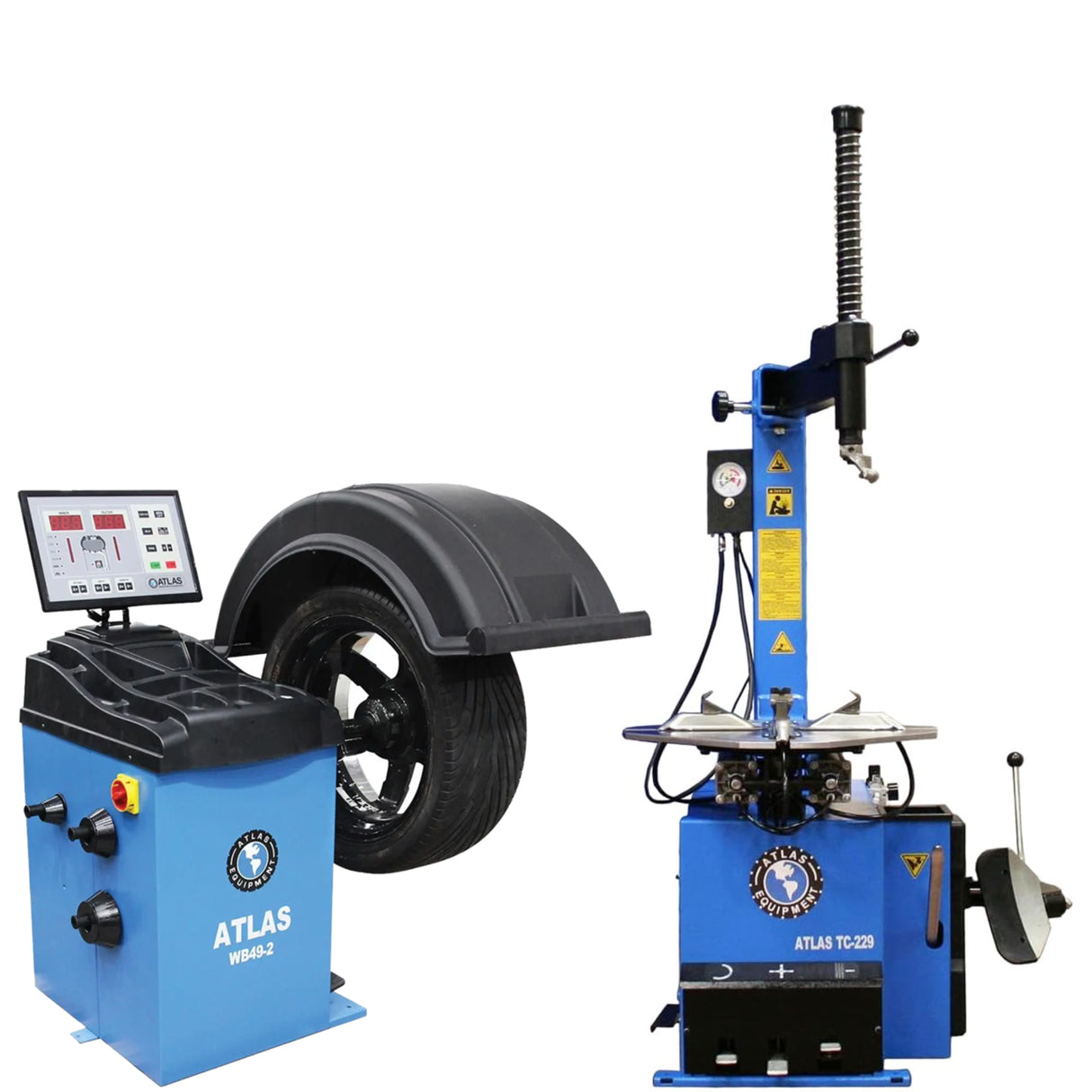Atlas TC229 Tire Changer + WB49-2 Wheel Balancer Combo Package