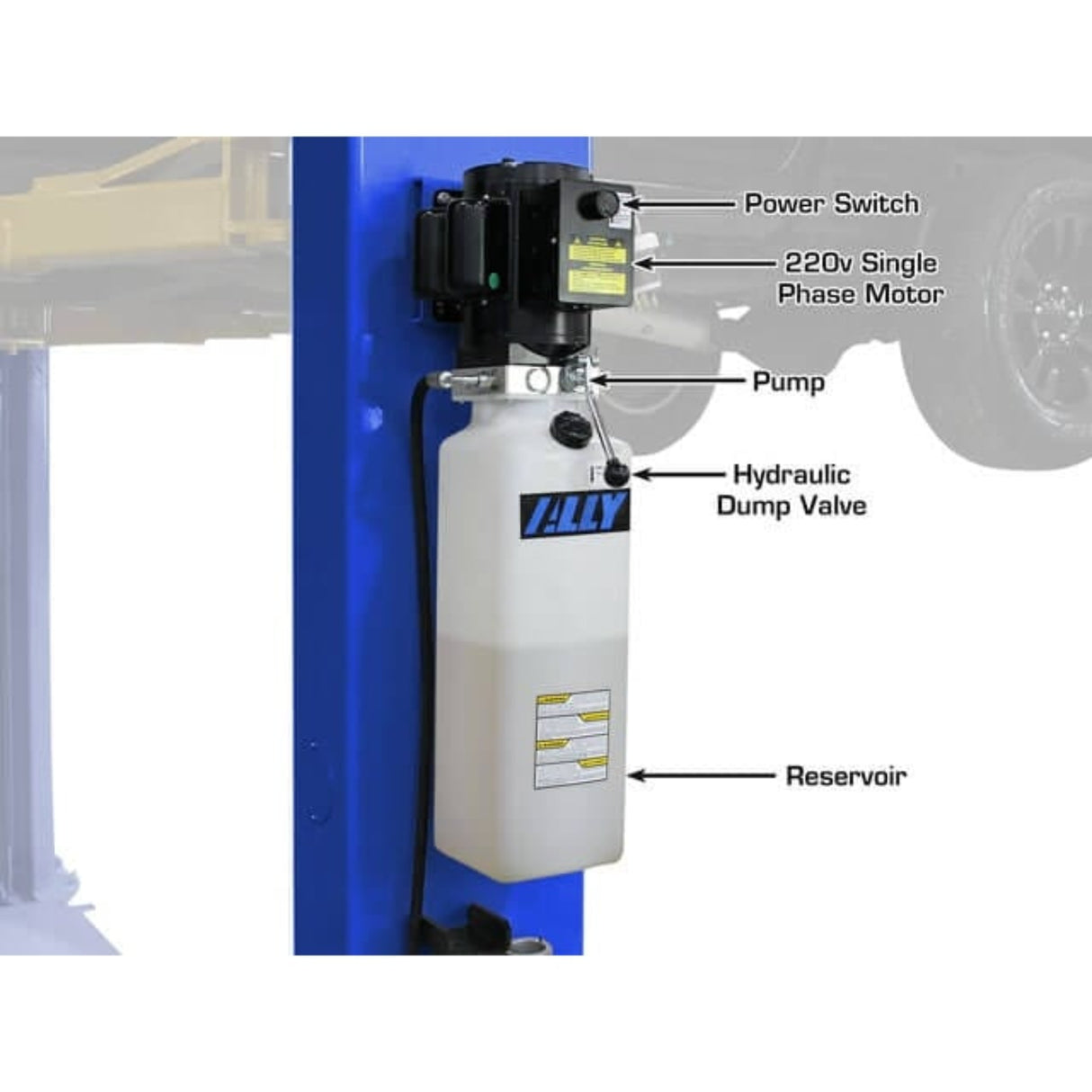 Atlas Platinum PVL9BP ALI Certified 9,000 lb Baseplate 2-Post Lift