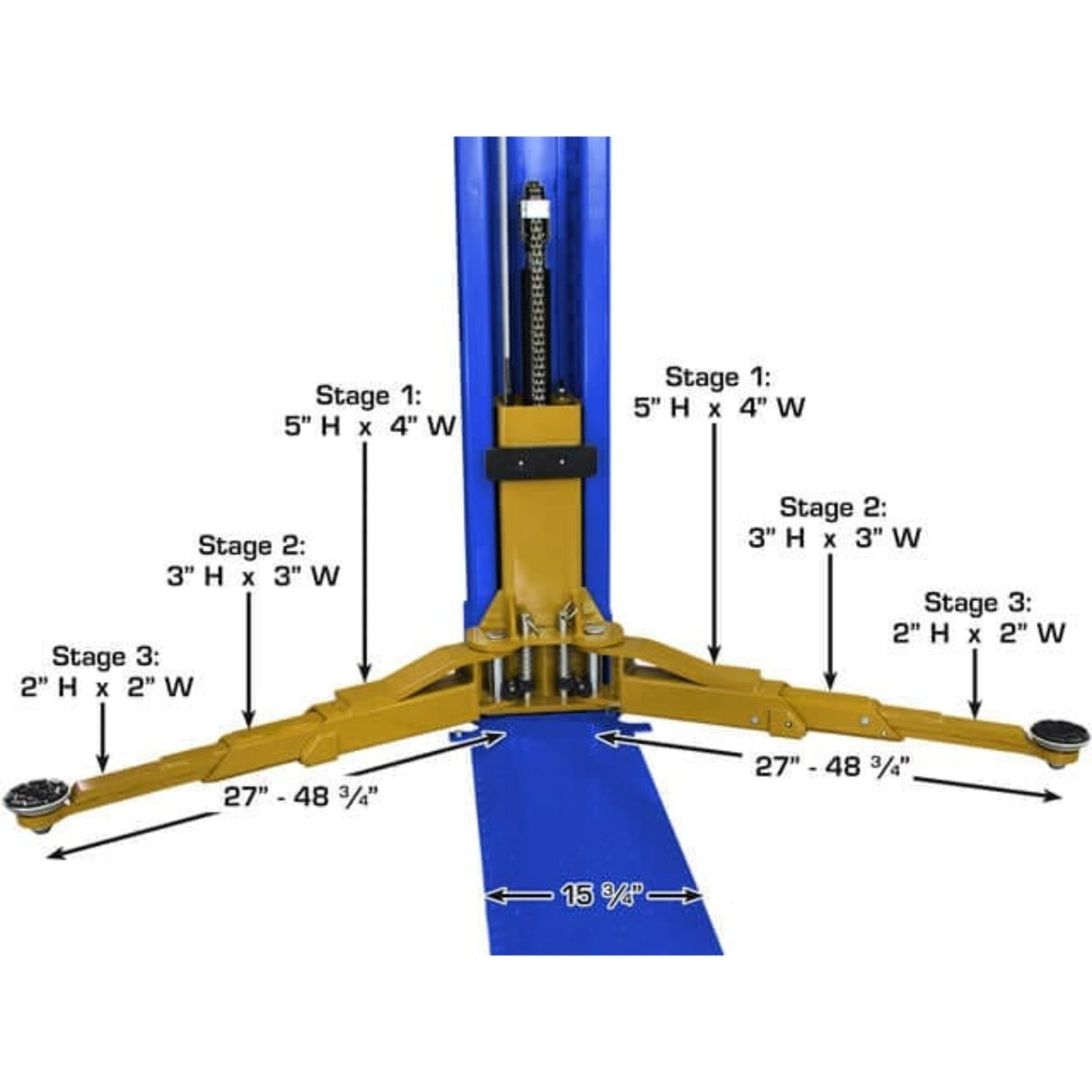 Atlas Platinum PVL9BP ALI Certified 9,000 lb Baseplate 2-Post Lift