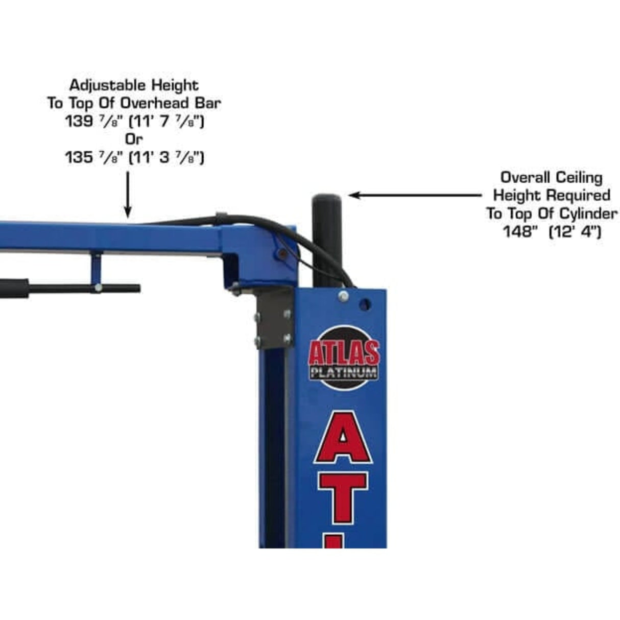 Atlas Platinum PVL10 ALI Certified 10,000 lb Overhead 2-Post Lift