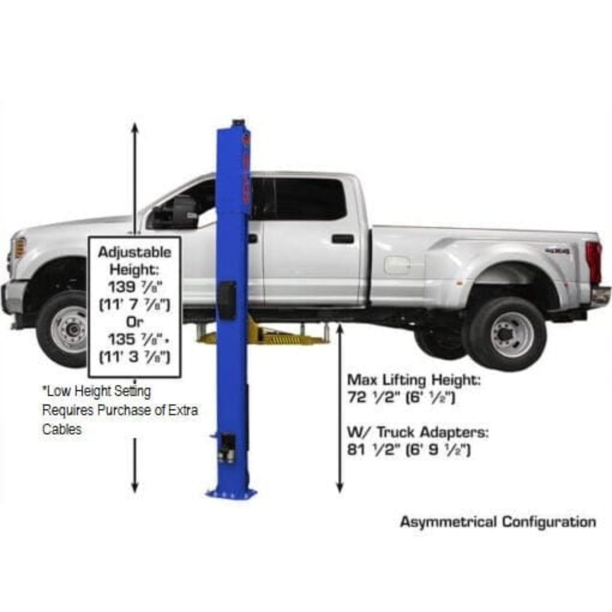 Atlas Platinum PVL10 ALI Certified 10,000 lb Overhead 2-Post Lift