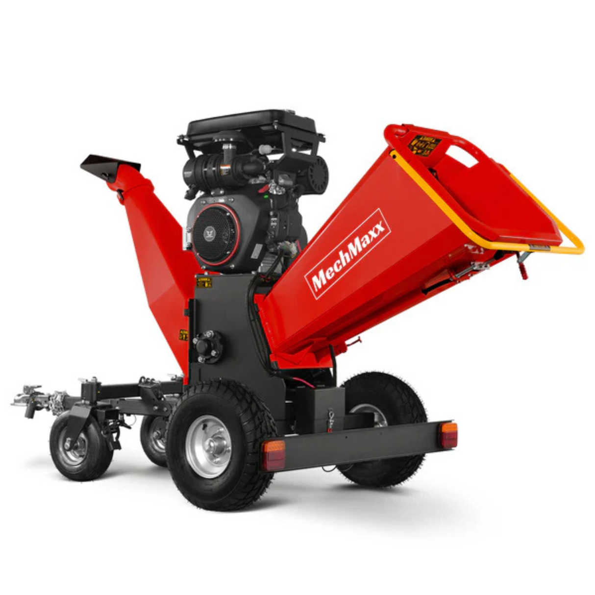 MechMaxx - 8” Drum Wood Chipper with 35HP 1000cc ZONSEN Gas Engine, Electric Start, 4-Wheel Commercial Chipper B200