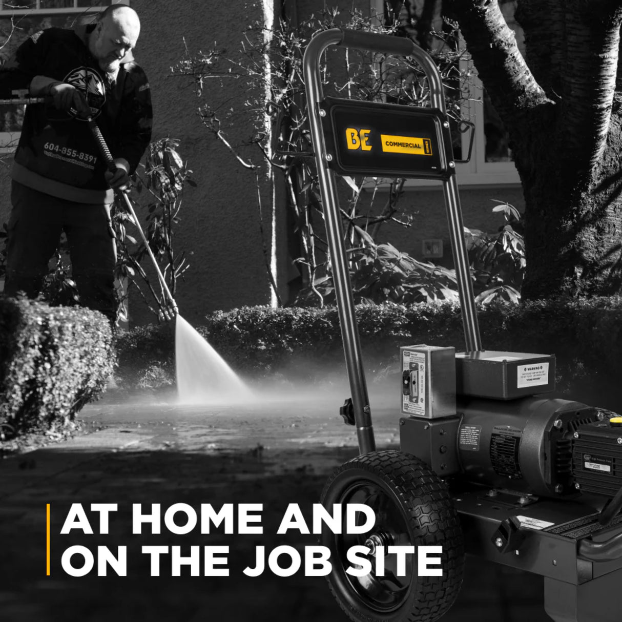 BE Power 2,000 PSI Plug-In Electric Pressure Washer with Baldor 5.0 HP Motor