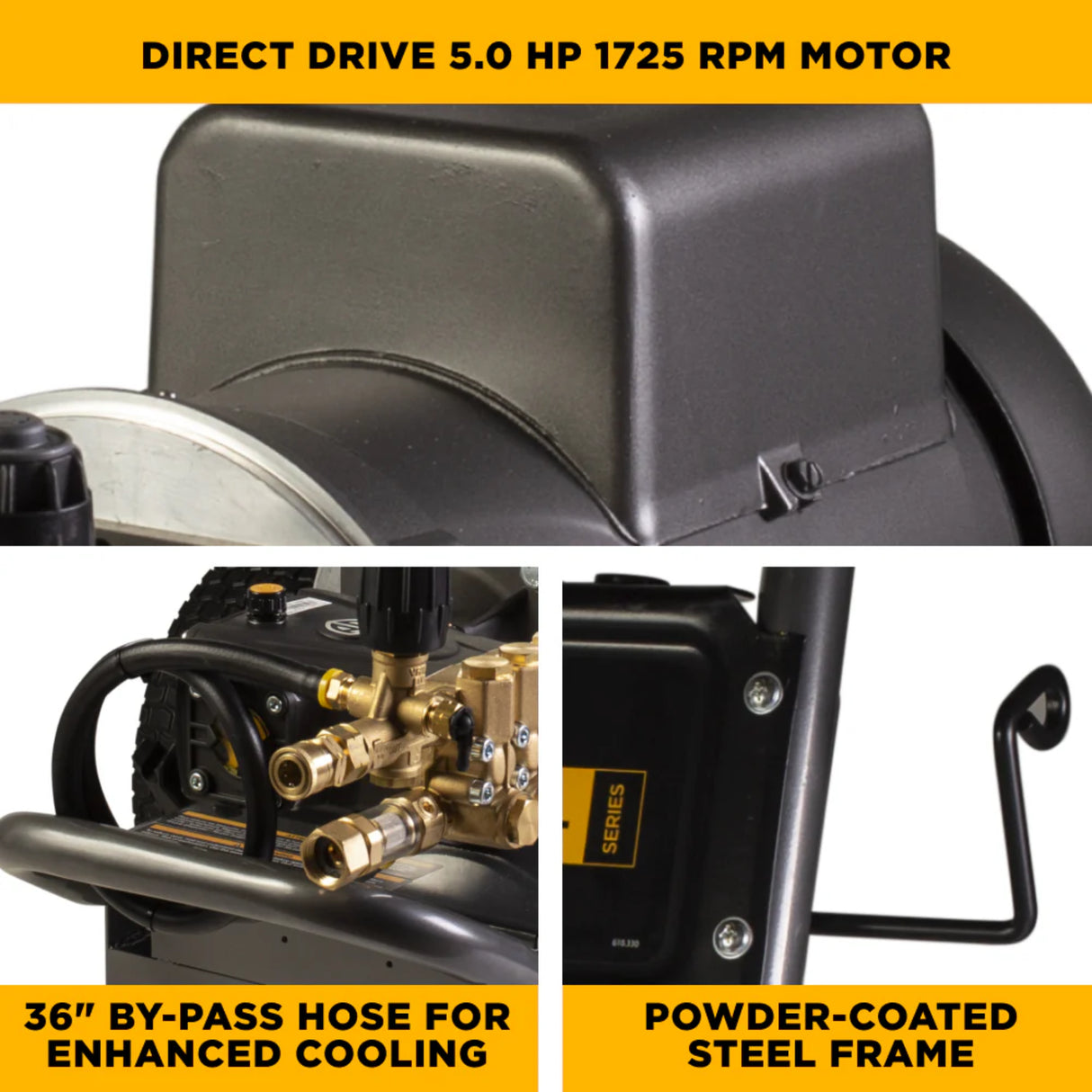 BE Power 2,700 PSI 3.5 GPM Commercial Electric Pressure Washer