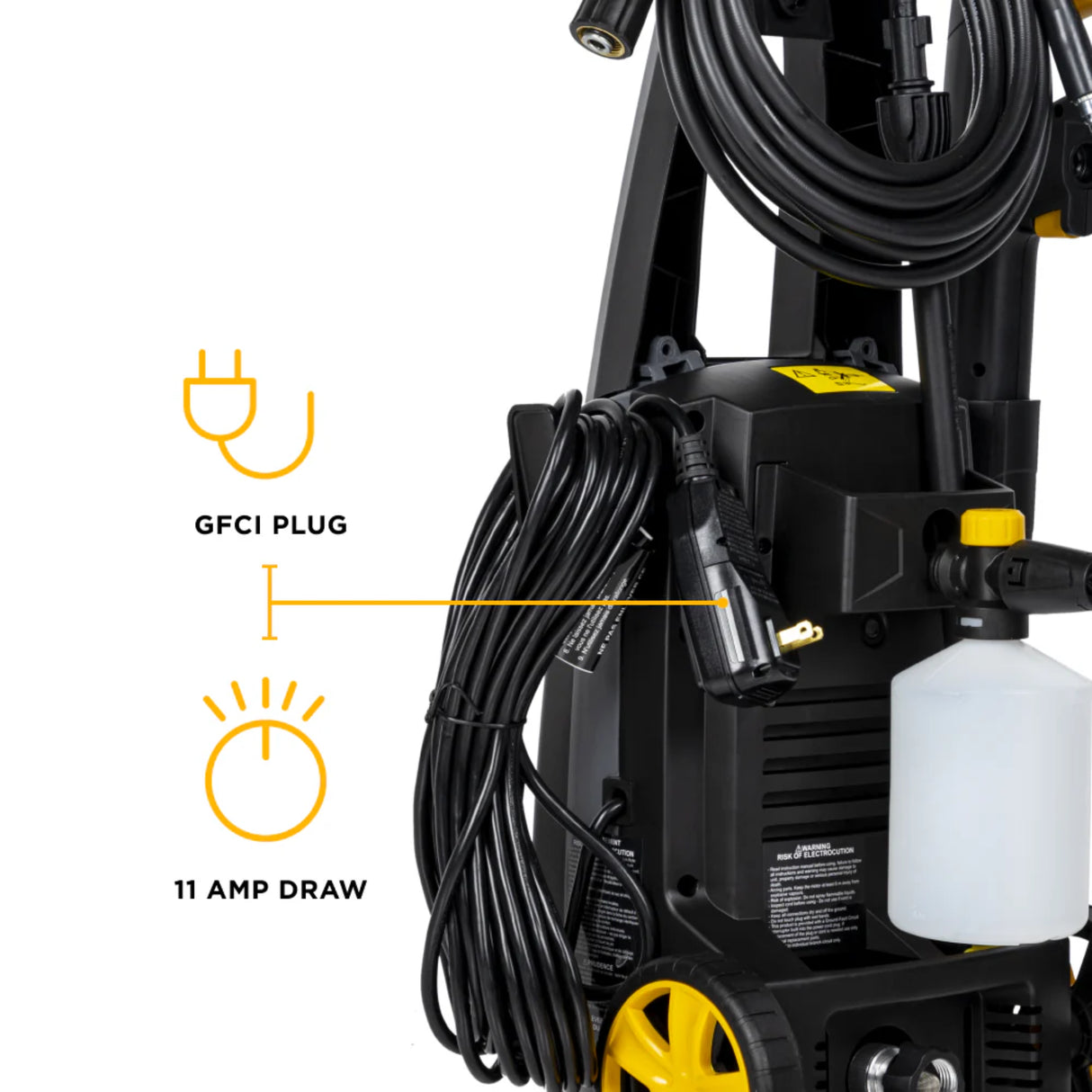 BE Power Equipment P1715EN 1700 PSI 1.7 GPM Electric Pressure Washer