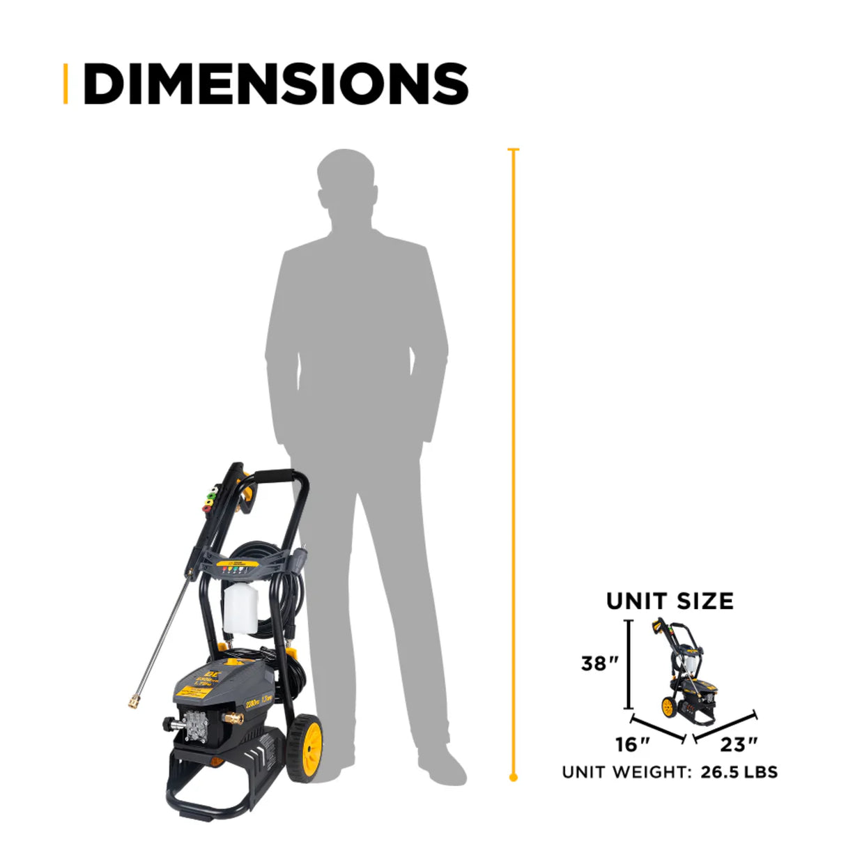 BE Power P2317EN 2,300 PSI 1.7 GPM Electric Pressure Washer