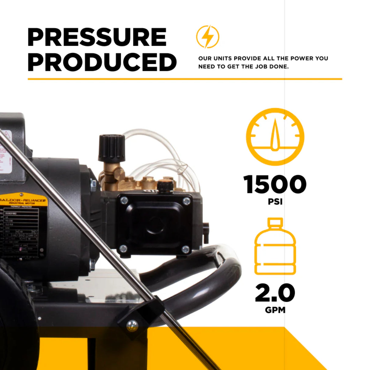 BE Power PE-1520EW1A 1,500 PSI Baldor Electric Pressure Washer