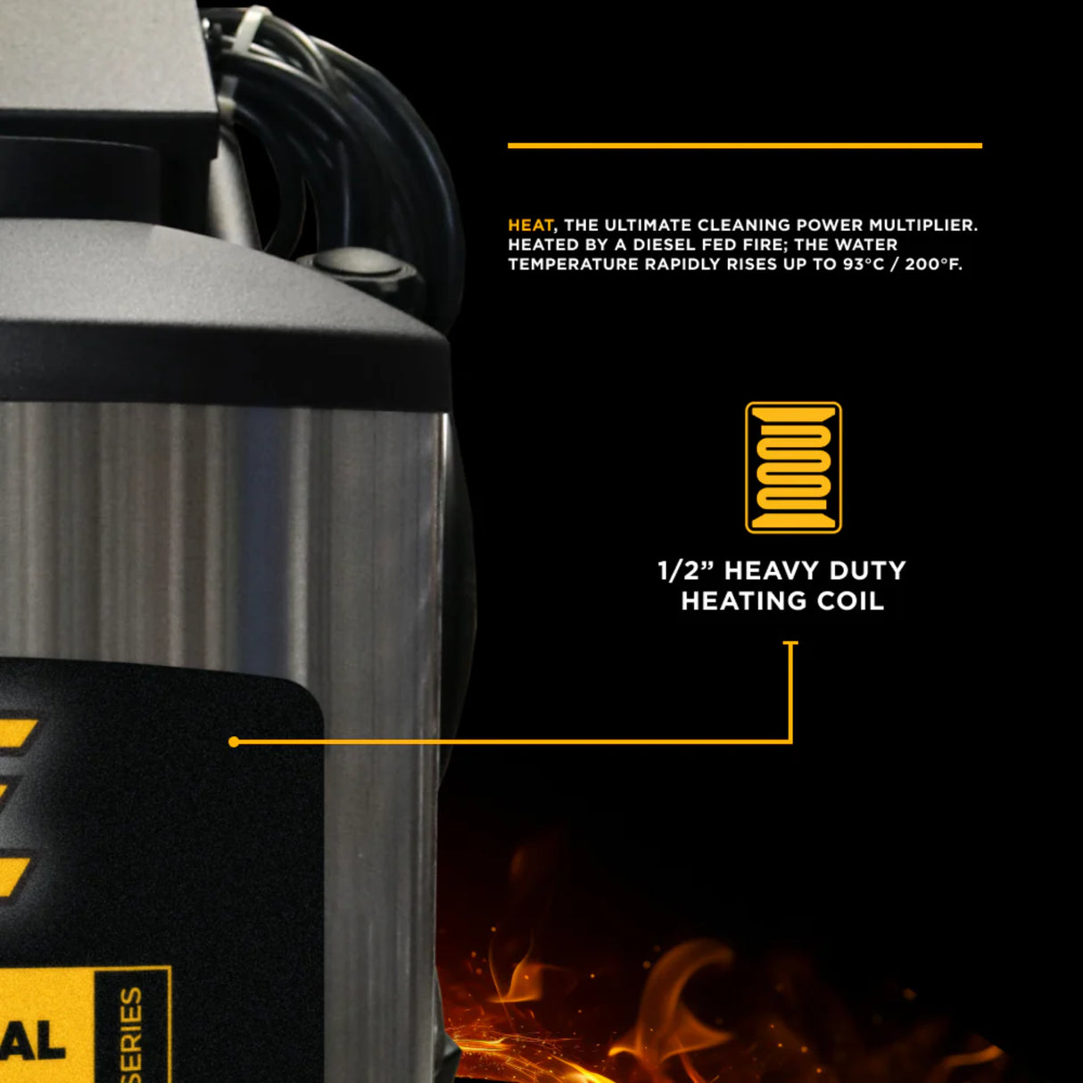 BE Power 1,000 PSI Commercial Electric Hot Water Pressure Washer