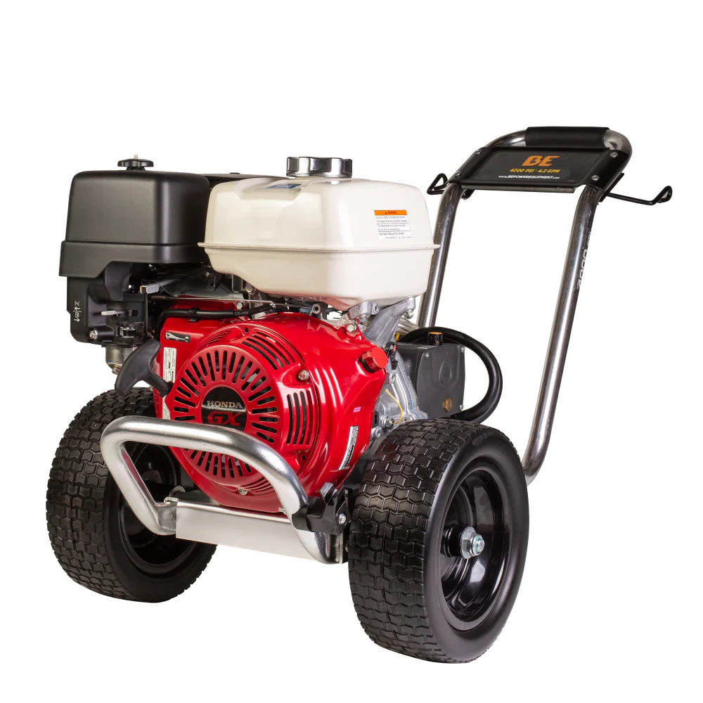 BE Power 4,200 PSI Aluminum-Frame Cold Water Gas Pressure Washer with Honda GX390