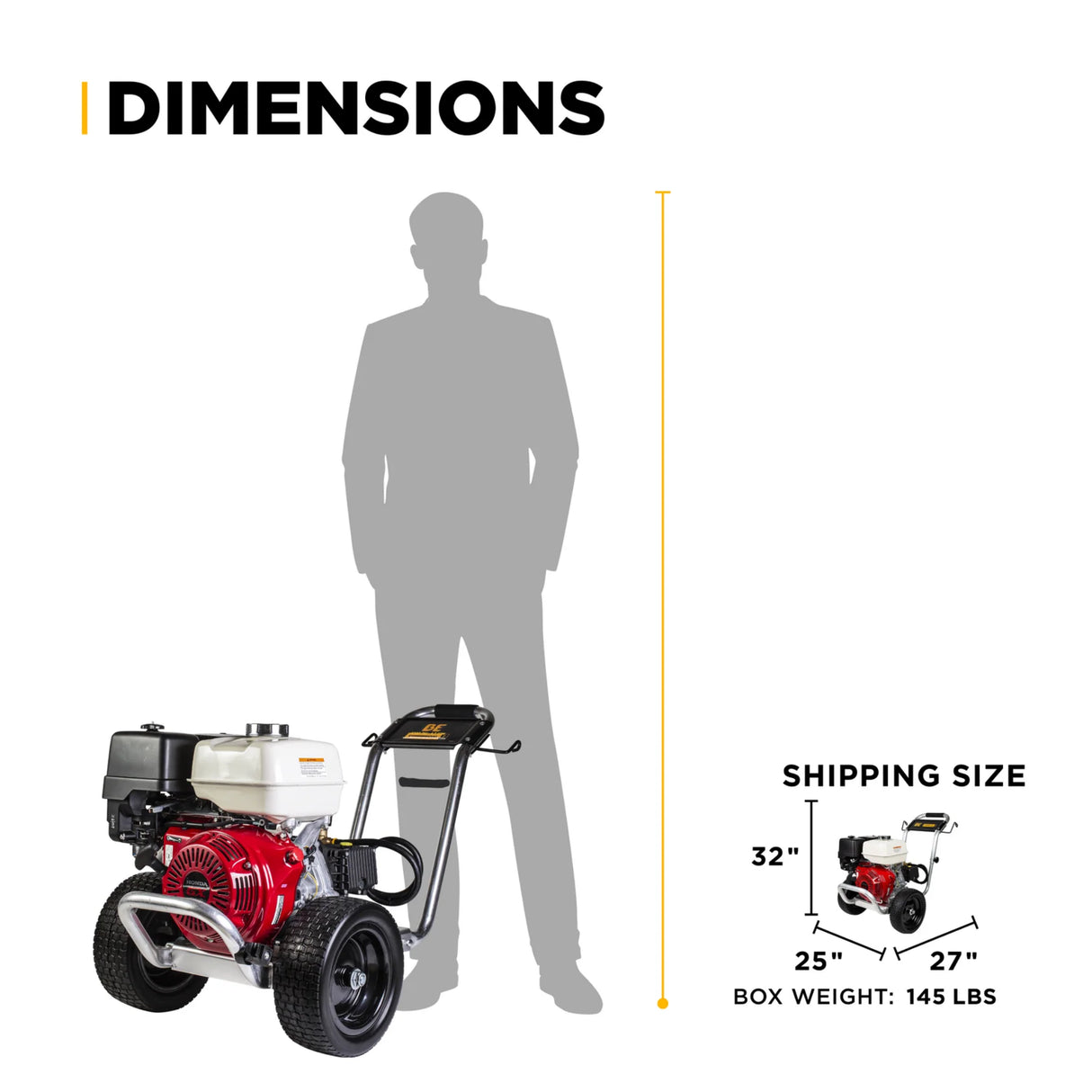 BE Power B4213HAGS 4,200 PSI 4.2 GPM Honda GX390 Gas Pressure Washer