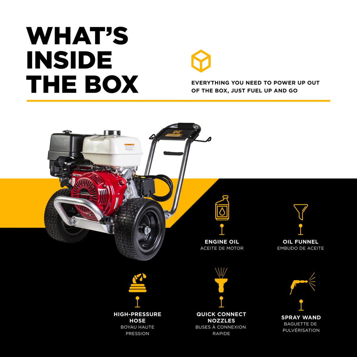 BE Power B4213HAGS 4,200 PSI 4.2 GPM Honda GX390 Gas Pressure Washer