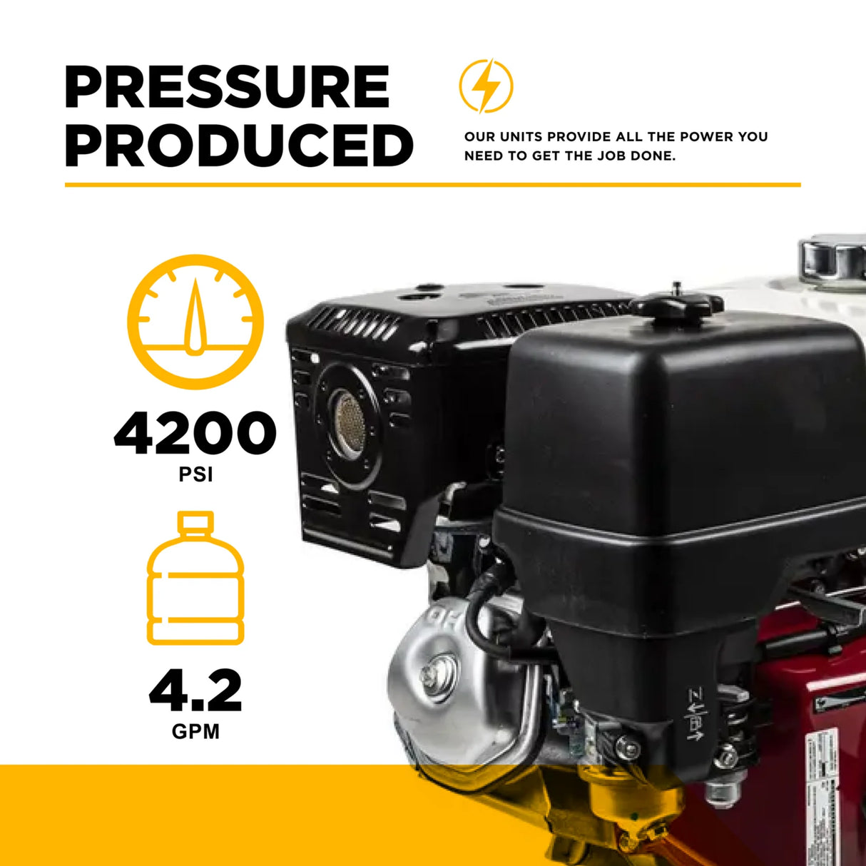 BE Power 4,200 PSI Industrial Direct-Drive Truck-Mount Cold Water Gas Pressure Washer