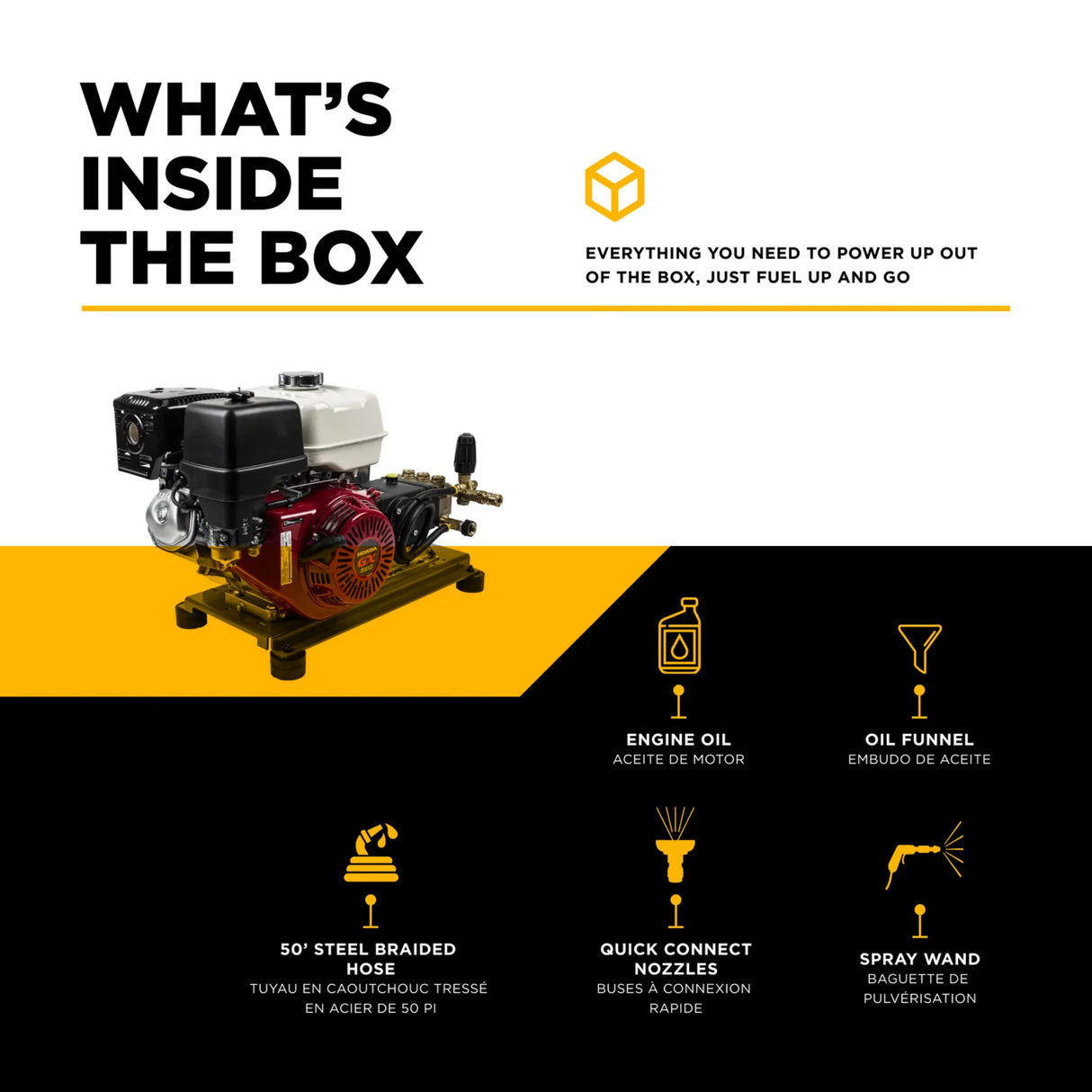 BE Power 4,200 PSI Industrial Direct-Drive Truck-Mount Cold Water Gas Pressure Washer