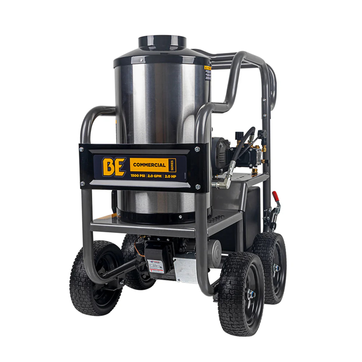 BE Power 1,500 PSI Electric Hot Water Pressure Washer with Built-In Diesel Burner