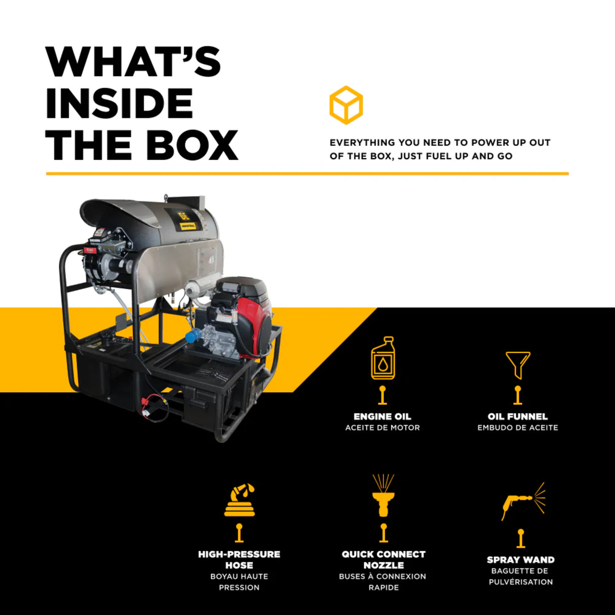 BE Power 3,000 PSI 10 GPM Industrial Truck-Mount Hot Water Pressure Washer