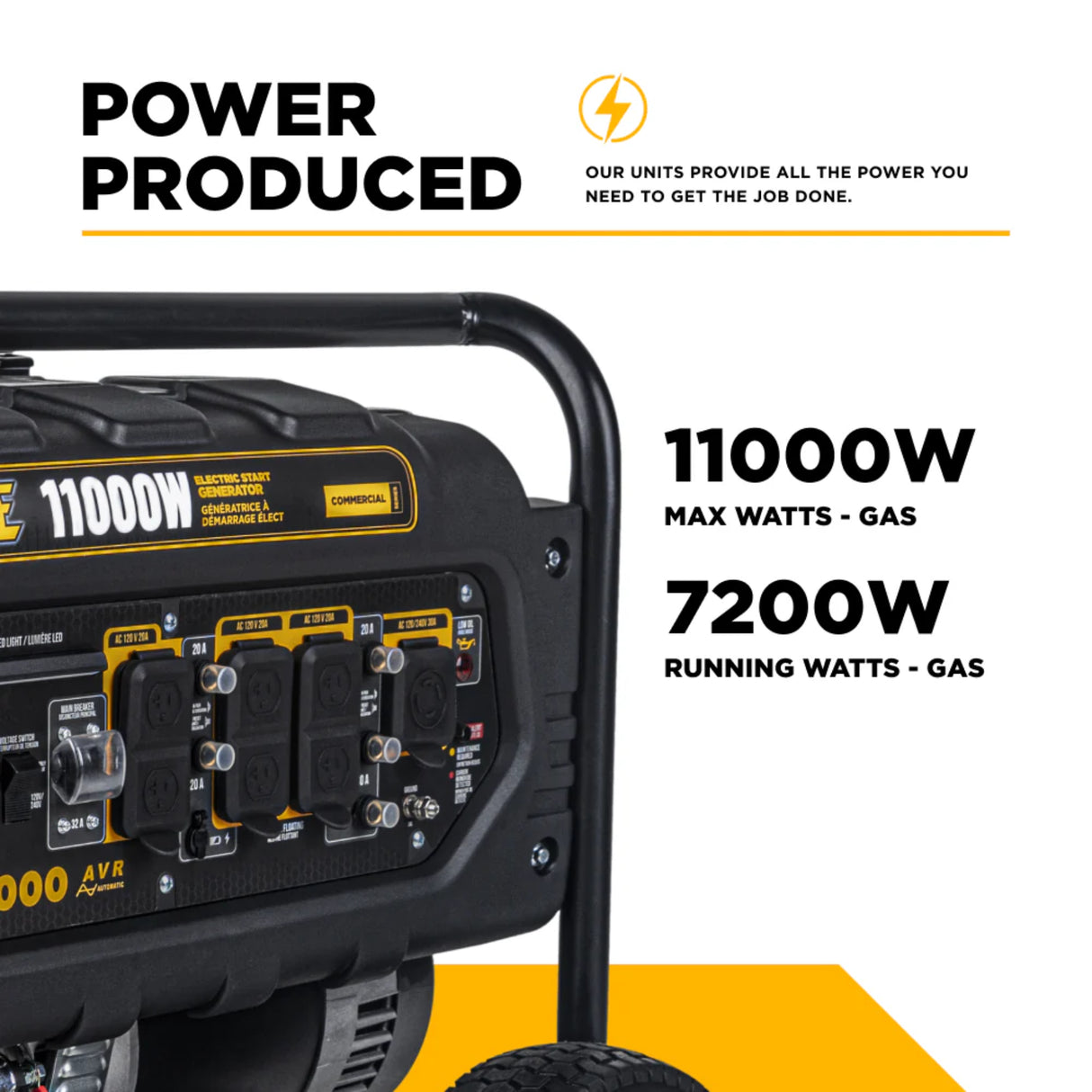BE Power Equipment 11000W Portable Generator, Powerease 420cc Engine