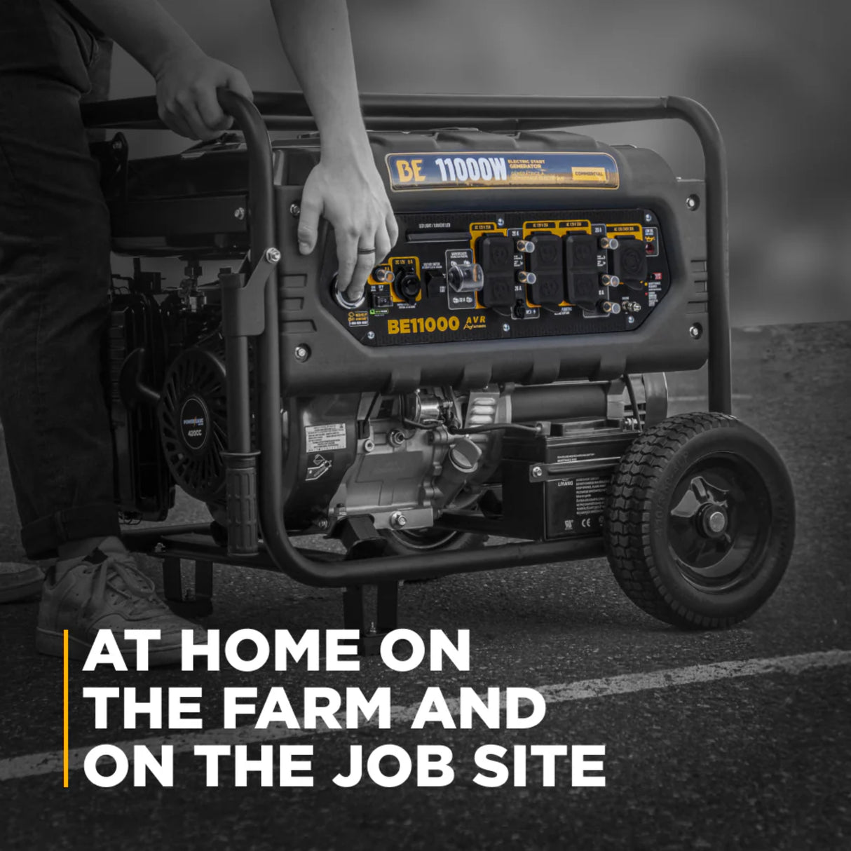BE Power Equipment 11000W Portable Generator, Powerease 420cc Engine