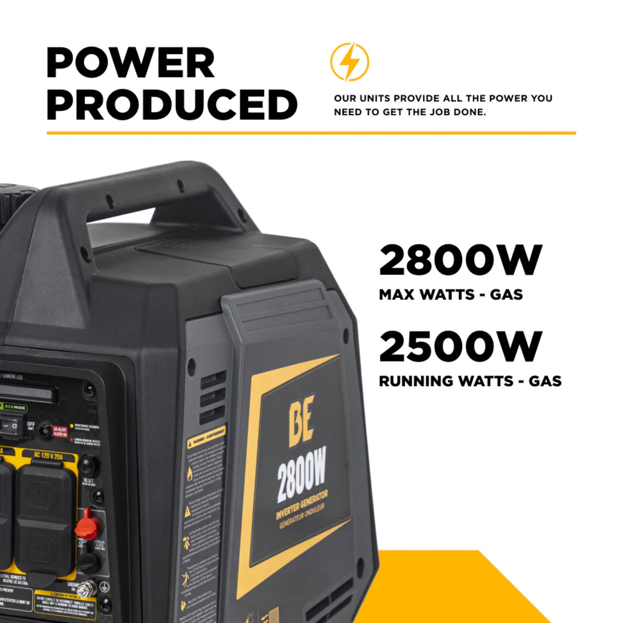 BE Power Equipment BE2800i 2800W Digital Portable Inverter 145cc Generator