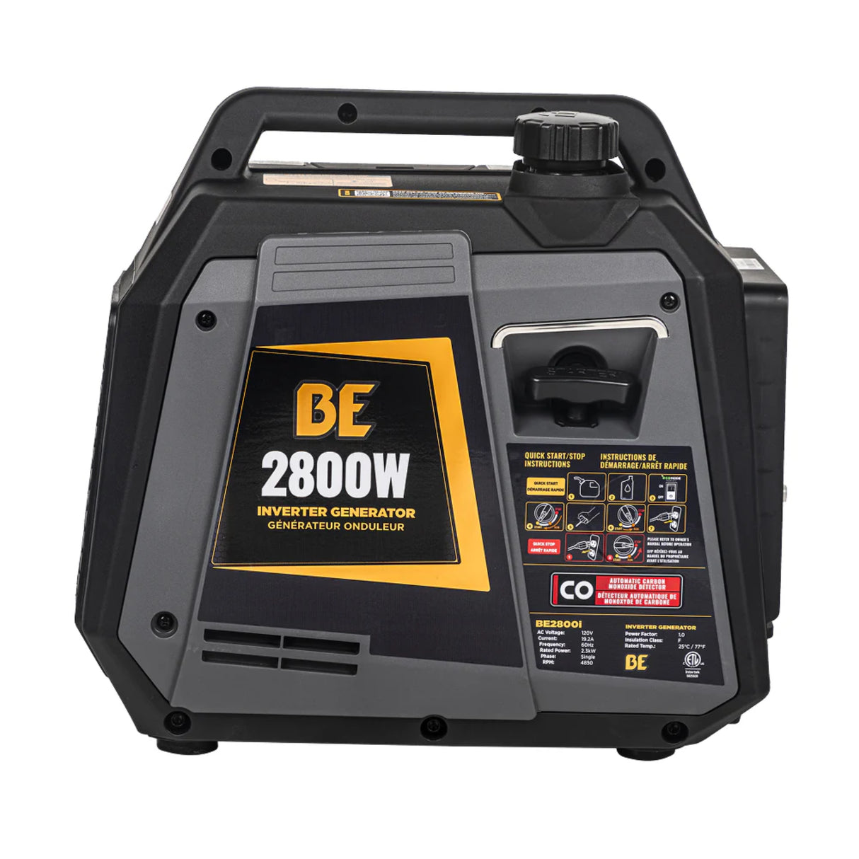 BE Power Equipment BE2800i 2800W Digital Portable Inverter 145cc Generator